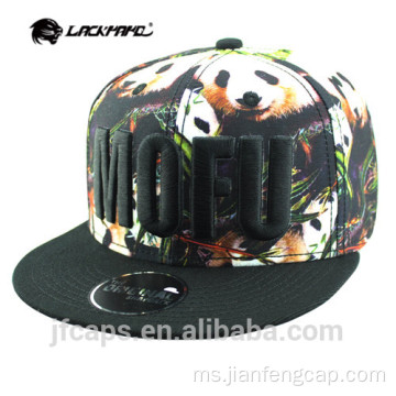 topi rata hiphop snapback cotton cetak berwarna-warni sulaman